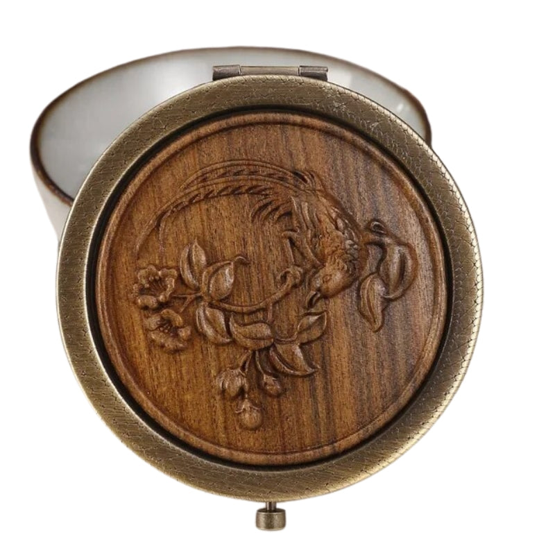 miroir avec du bois flotté - Marron Foncé - Modèle 2