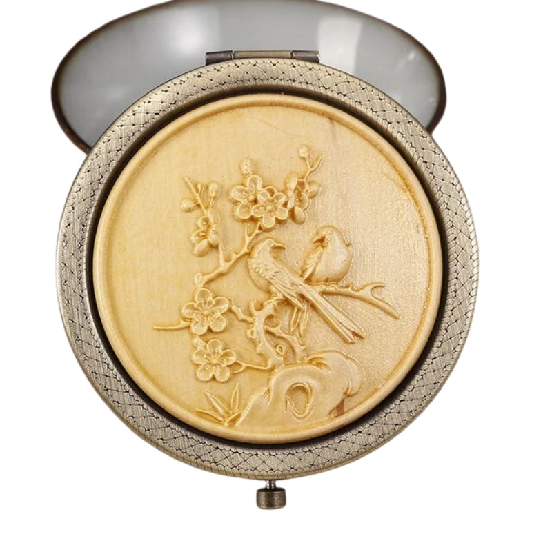 miroir en bois flotté - Beige - Modèle 4