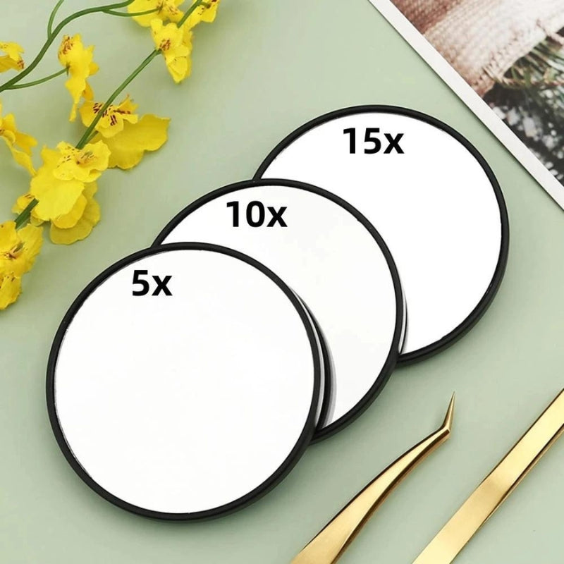 miroir de poche grossissant x15 - 5X - 10X - 15X