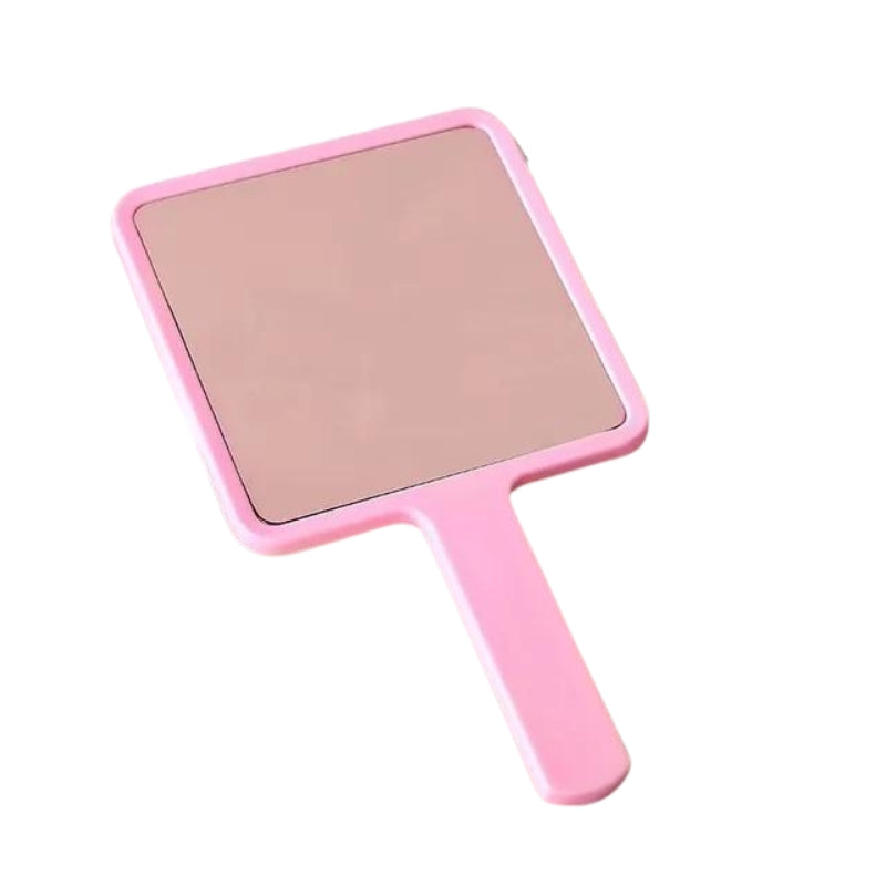 miroir de poche carré - Rose - Carré avec Manche
