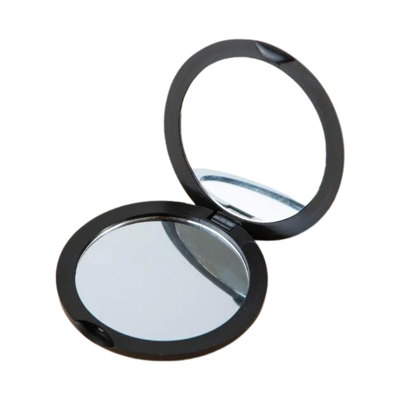 miroir de poche rond - Noir - Pliante