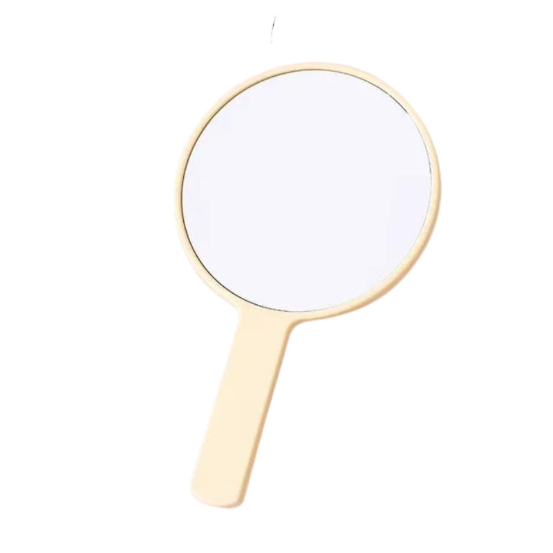 miroir de poche original - Jaune - Rond avec Manche