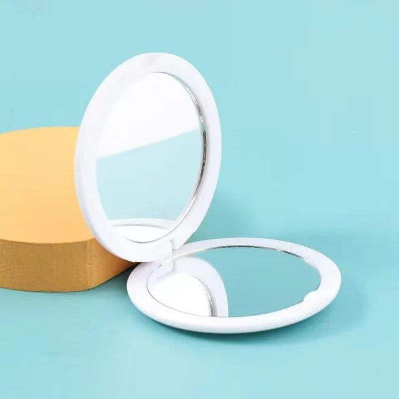 miroir double face - Blanc - Pliante