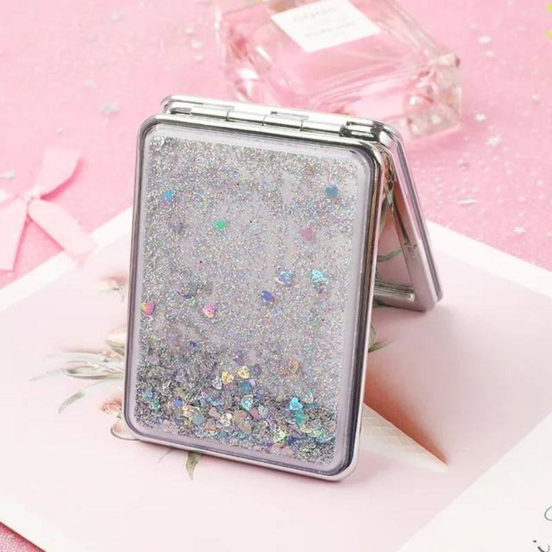 miroir de sac à décorer - Argenté - Carré