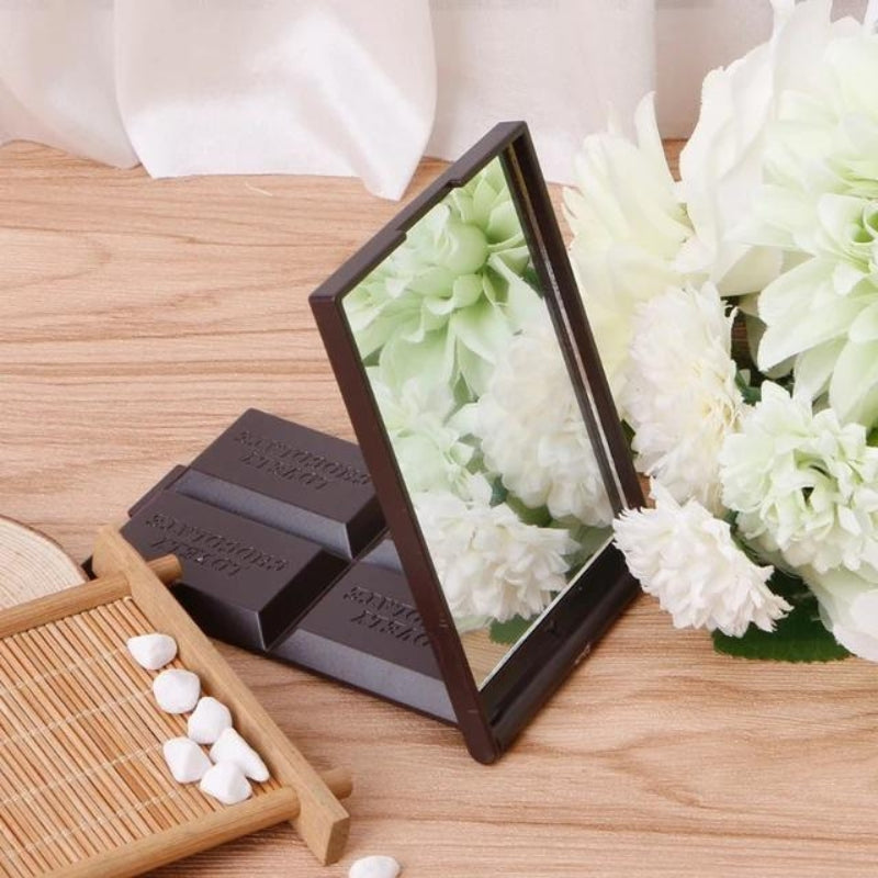 miroir pliable - Marron Clair - Marron Foncé