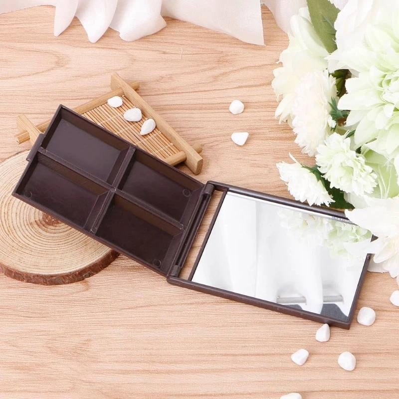 miroir pliable maquillage - Marron Clair - Marron Foncé