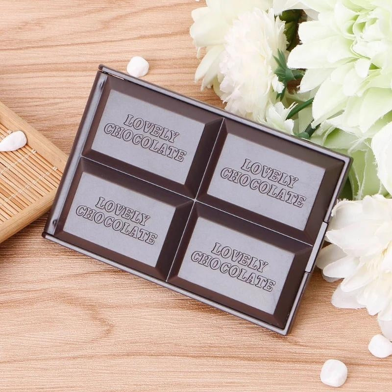 petit miroir pliable - Marron Clair - Marron Foncé
