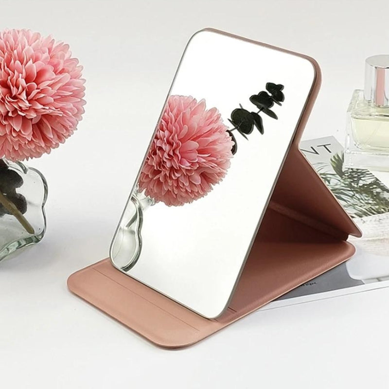 miroir de poche rectangulaire - Noir - Vert - Gris - Rose - Beige