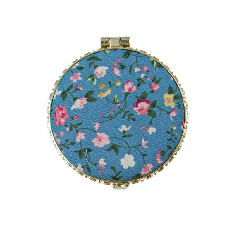 miroir petit rond - Bleu