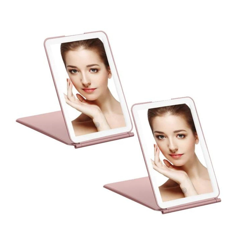 miroir led tactile - Rose - 2 Pièces