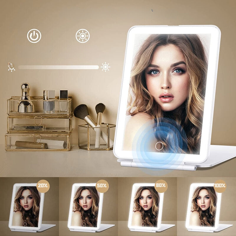 led mirror portable - Blanc - Rose