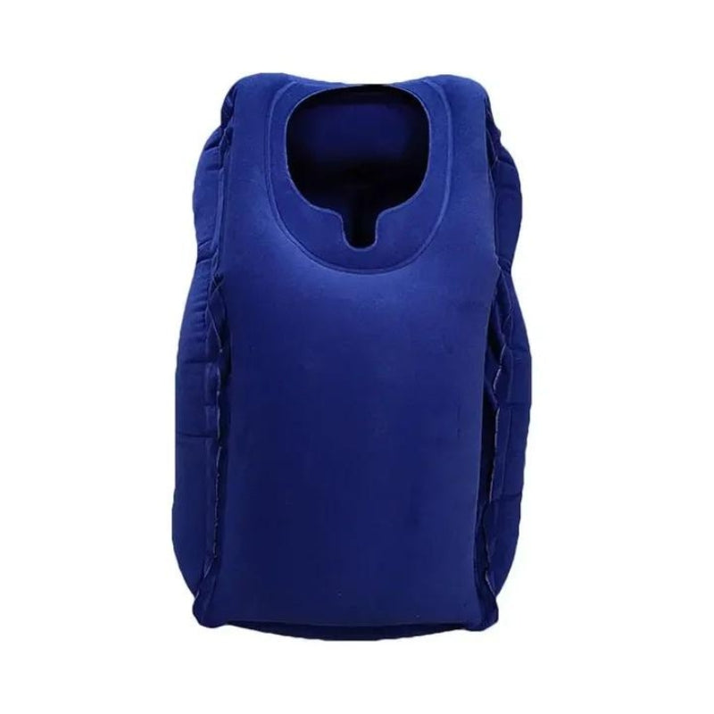 oreiller gonflable pour avion - Bleu 