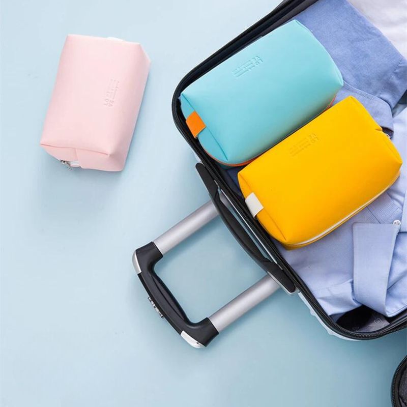 trousse de toilette en avion - Bleu - Bleu Ciel - Rose - Rouge - Jaune