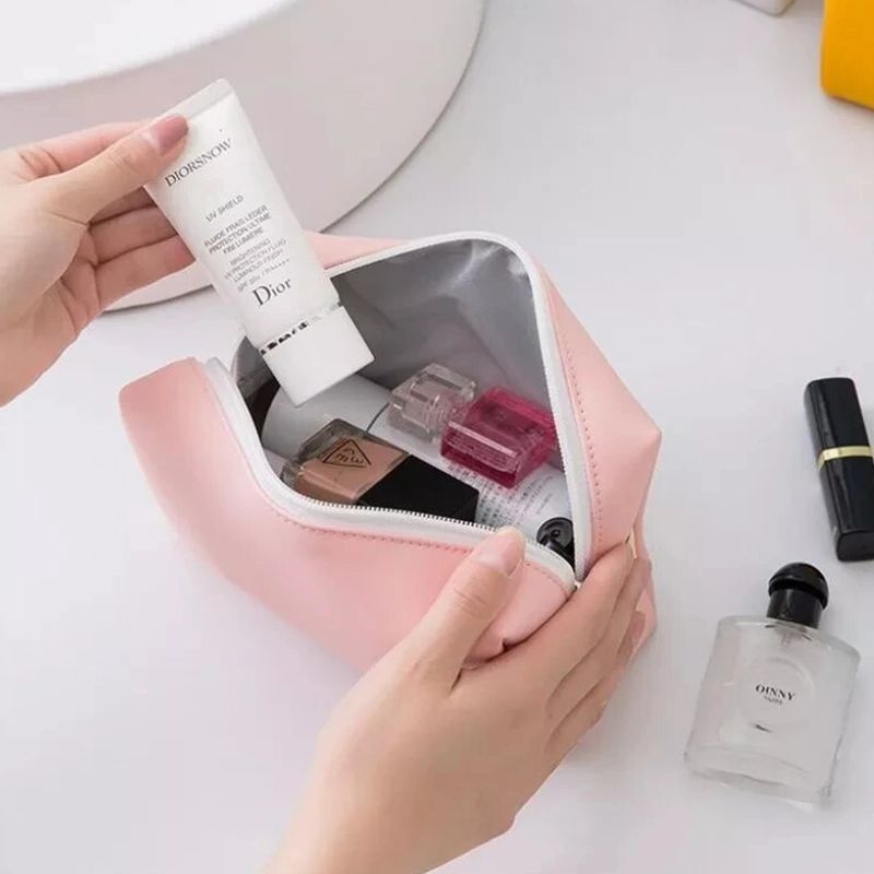 petite trousse de toilette pour femme - Bleu - Bleu Ciel - Rose - Rouge - Jaune