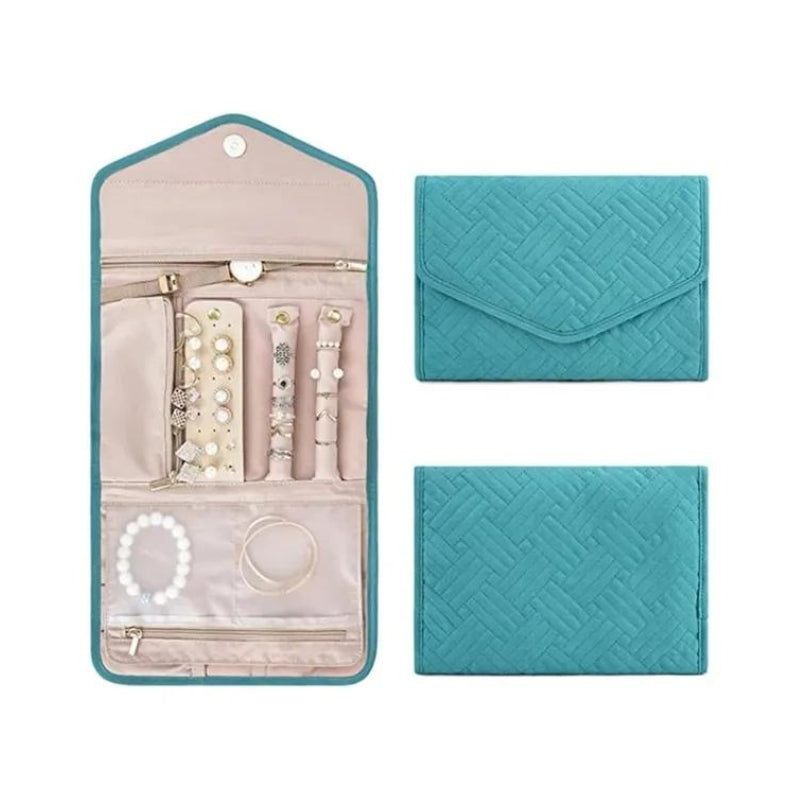 pochette à bijoux femme - Bleu - L