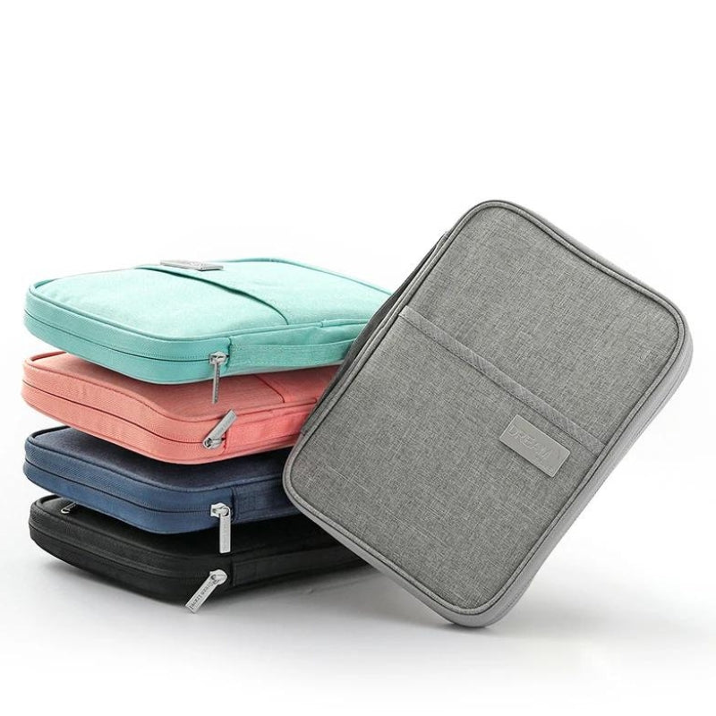 pochette pour papier de voyage - Bleu Marine - Bleu Ciel - Noir - Rose - Gris