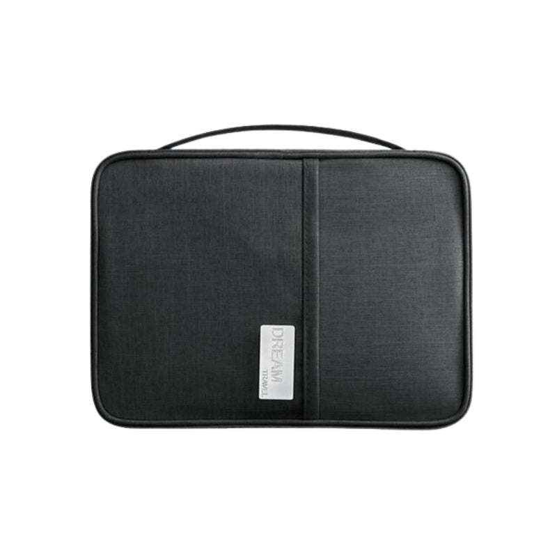 pochette voyage pour papiers argent - Noir - L