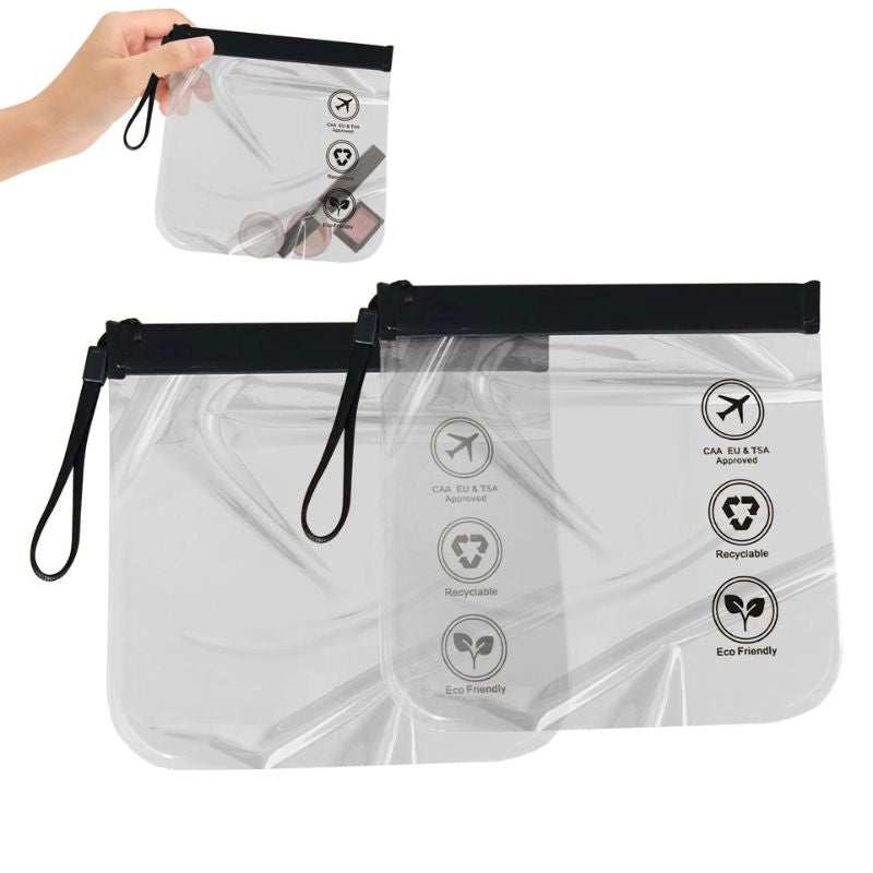 pochette transparente liquide avion - Noir