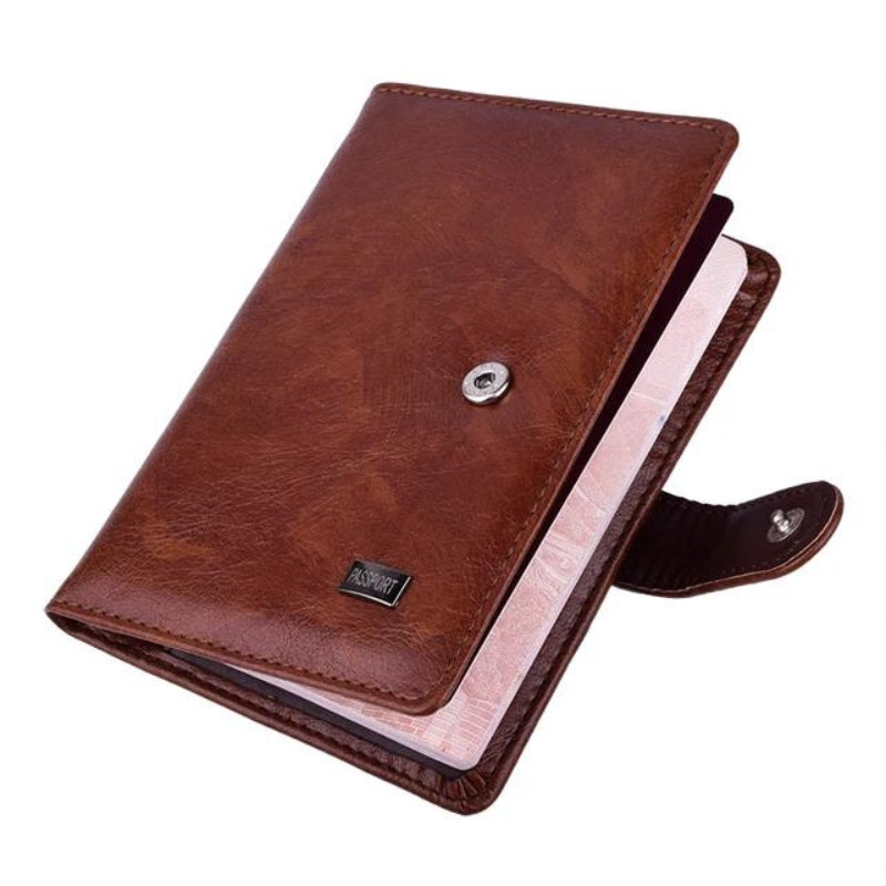 porte document de voyage en cuir pour homme - Marron Clair