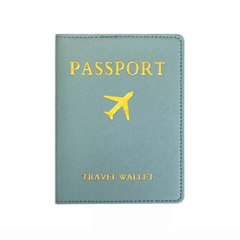 porte document cuir homme luxe - Bleu Ciel - Gravure Dorée