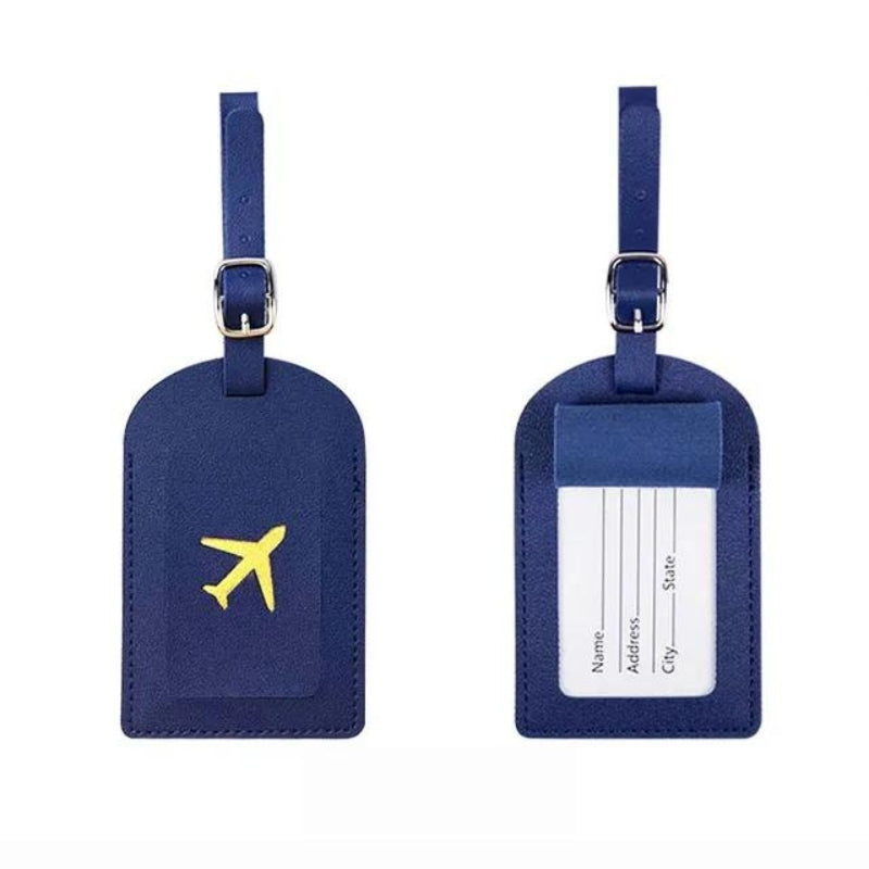 porte etiquette pour bagage - Bleu