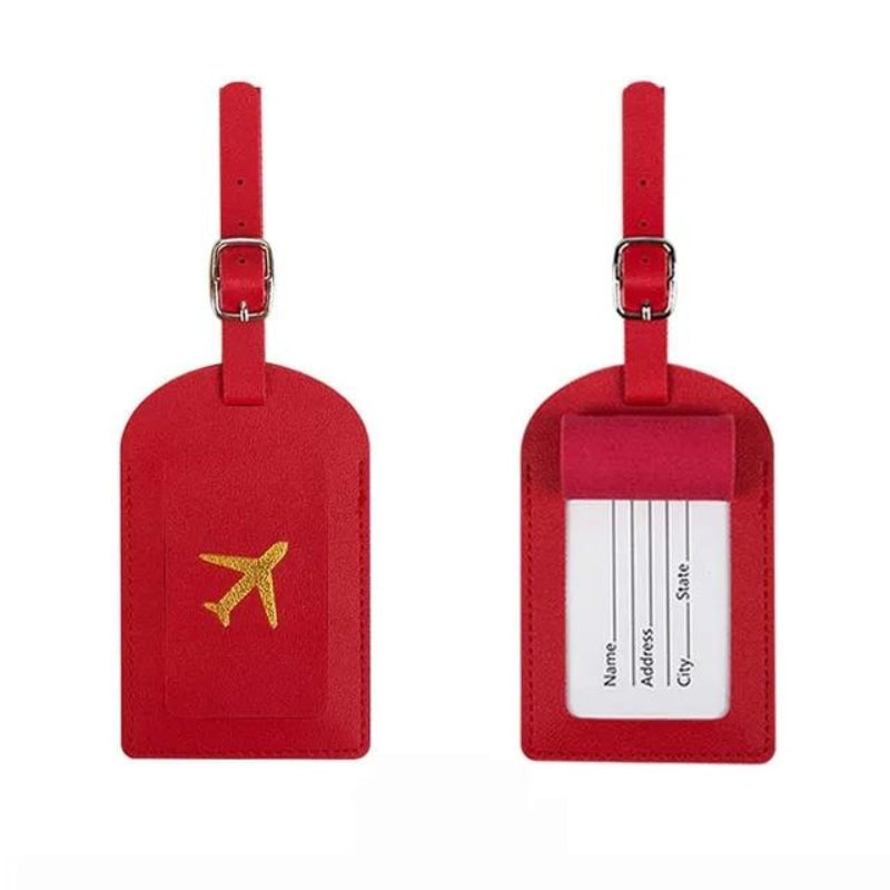 porte étiquette pour valise - Rouge