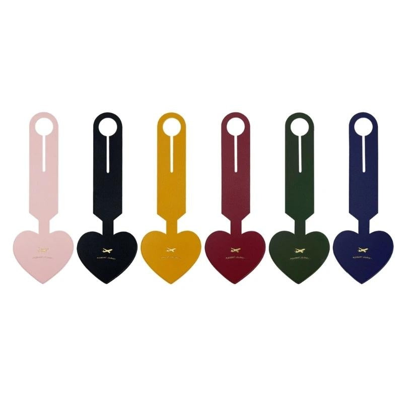 etiquette bagage cuir - Jaune - Rouge - Noir - Rose - Bleu - Vert