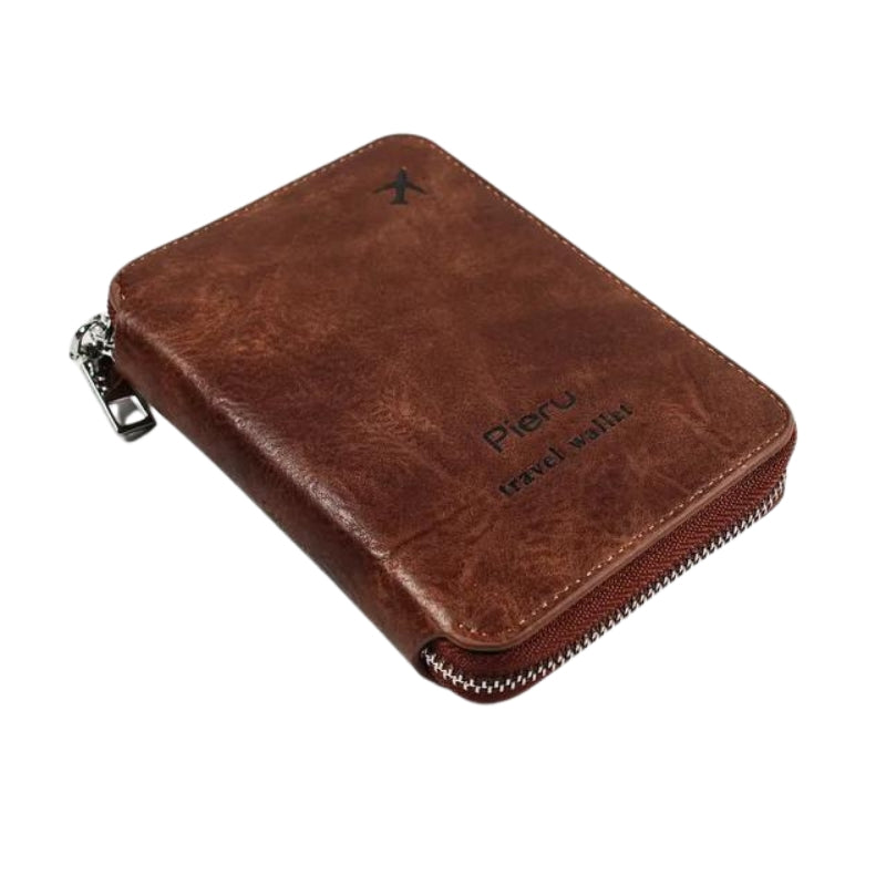 portefeuille anti RFID femme - Marron Foncé