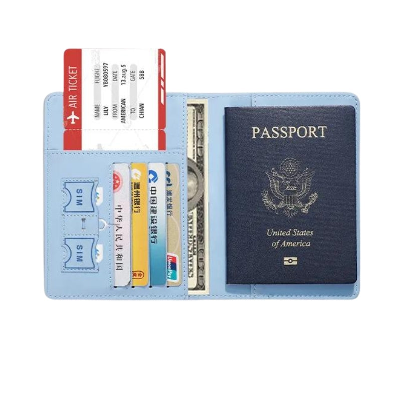 portefeuille femme rfid - Bleu Ciel - Turquoise - Rose - Noir - Gris - Orange