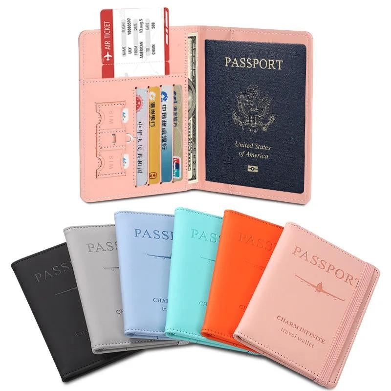 portefeuille femme protection rfid - Bleu Ciel - Turquoise - Rose - Noir - Gris - Orange