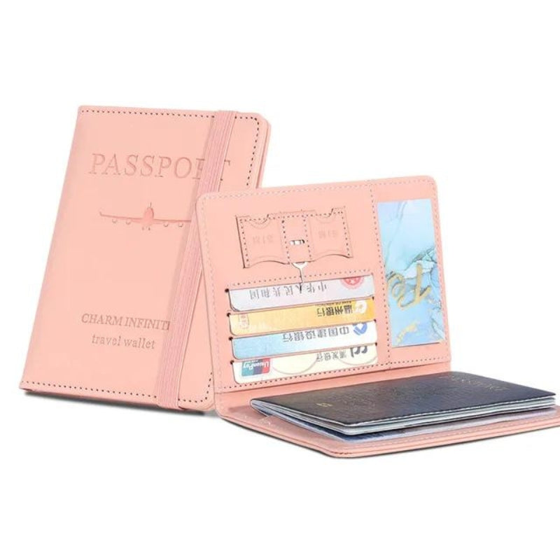 portefeuille protection rfid - Rose