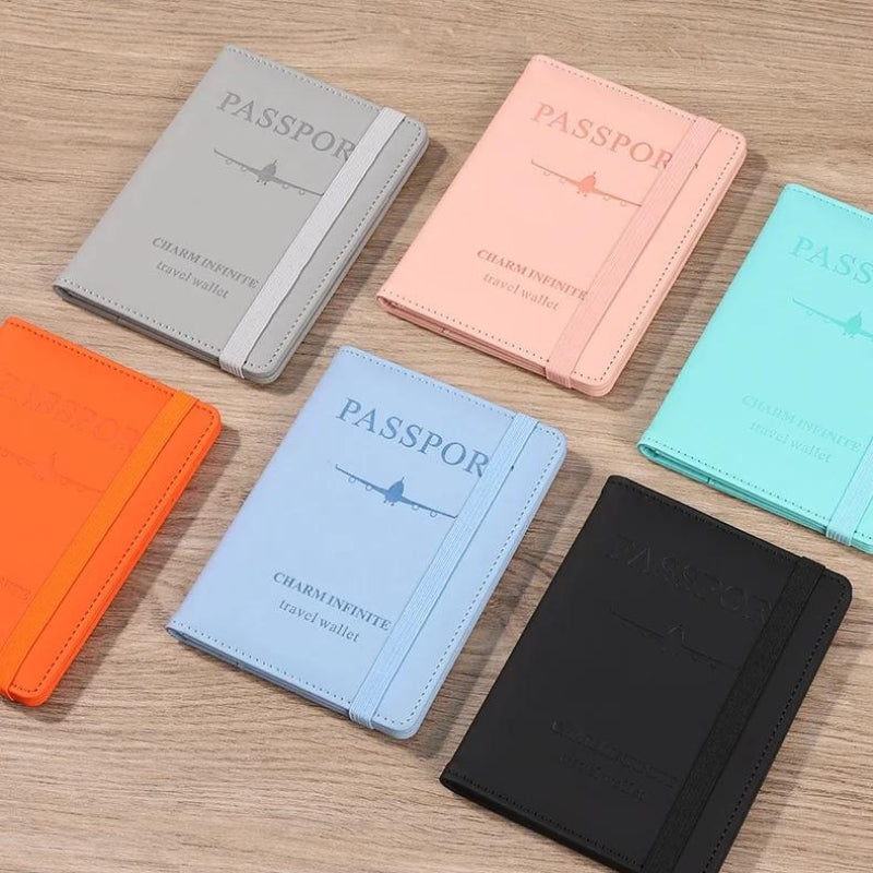 portefeuille femme anti rfid - Bleu Ciel - Turquoise - Rose - Noir - Gris - Orange