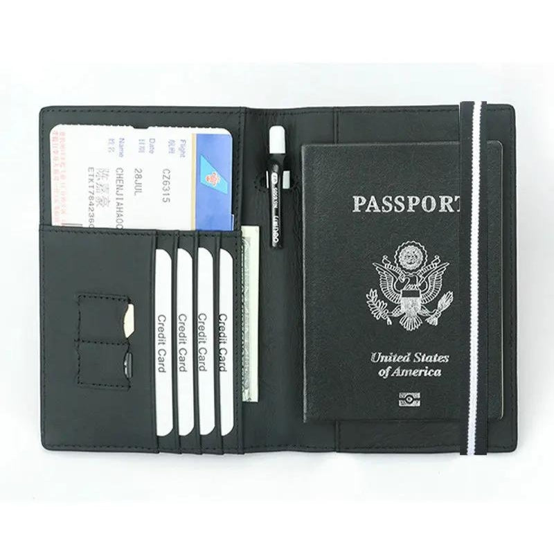 protege passeport rfid - Noir