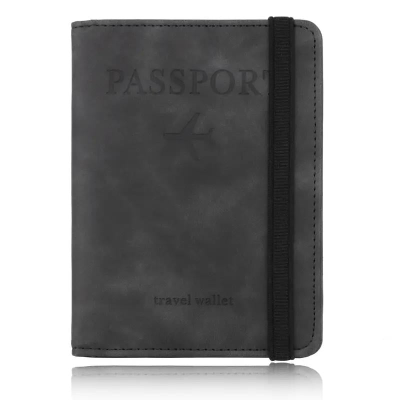 anti rfid passport cover - Black