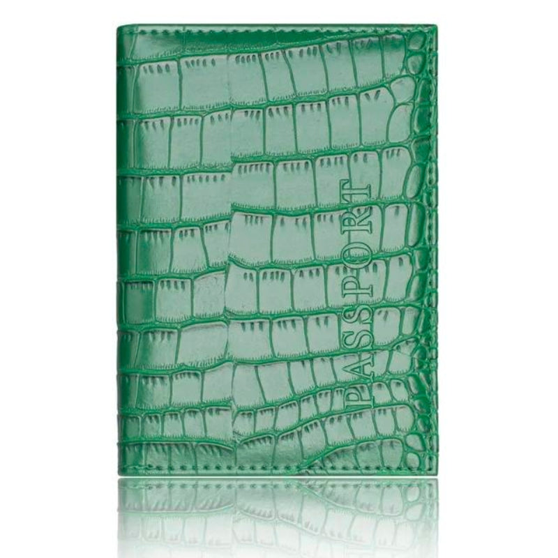 protège passeport cuir luxe - Vert