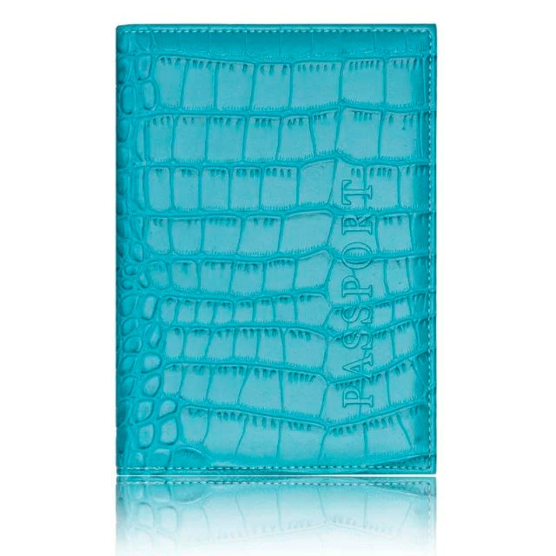 etui passeport luxe homme - Turquoise