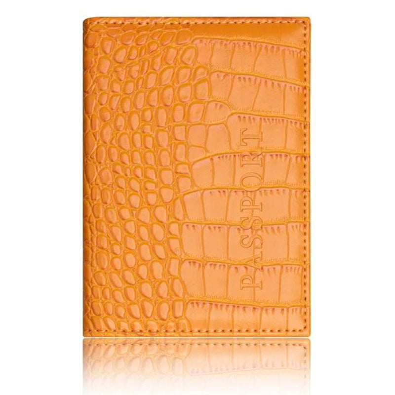 porte passeport luxe femme - Orange