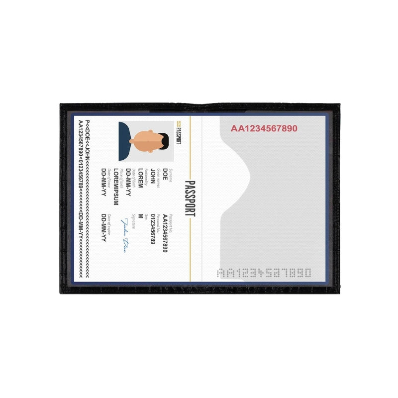 protège passeport en cuir luxe - Vert - Rose - Marron - Fushia - Noir - Orange - Violet - Turquoise - Rouge - Bleu