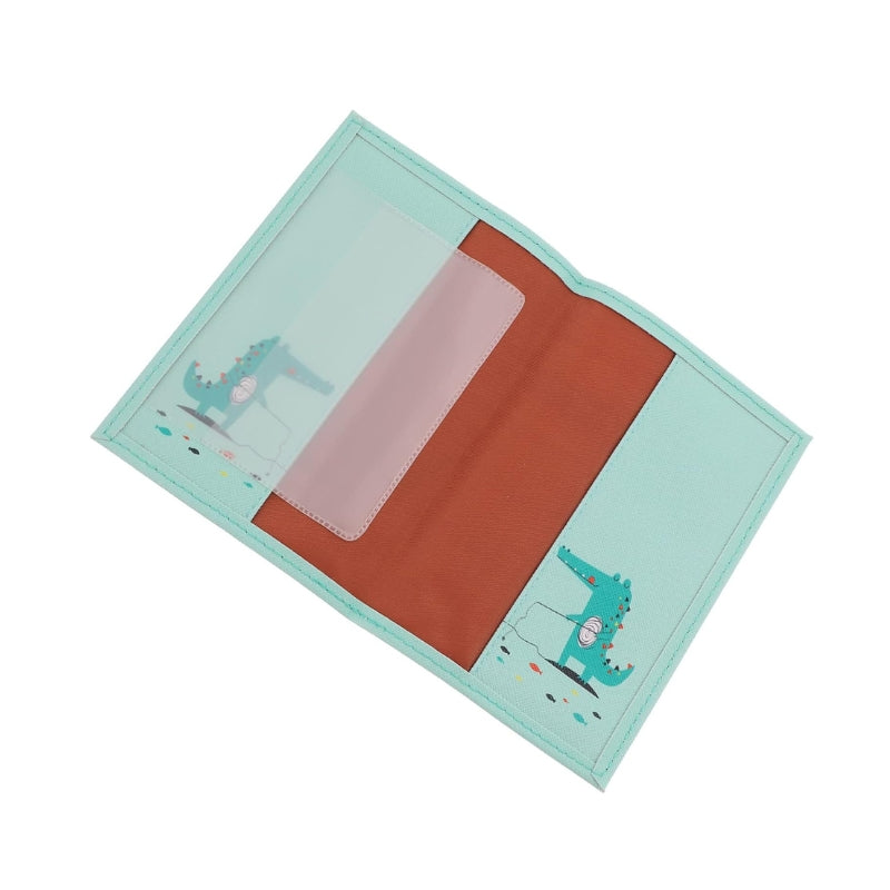 porte passeport enfant - Noir - Bleu Ciel - Gris - Vert