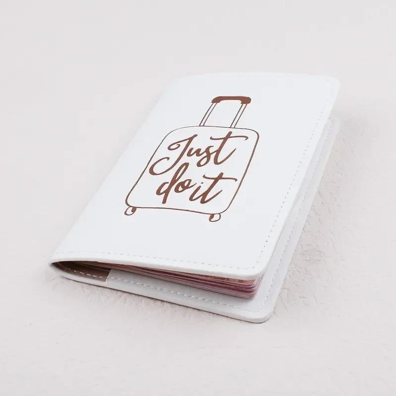 étui passeport cuir femme - Noir - Blanc