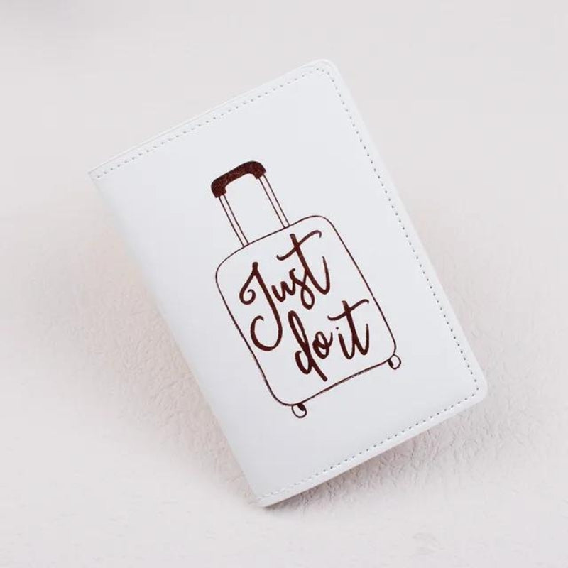 porte passeport luxe femme - Noir - Blanc
