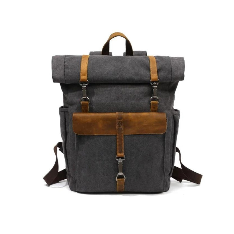 sac à dos toile cirée - Gris