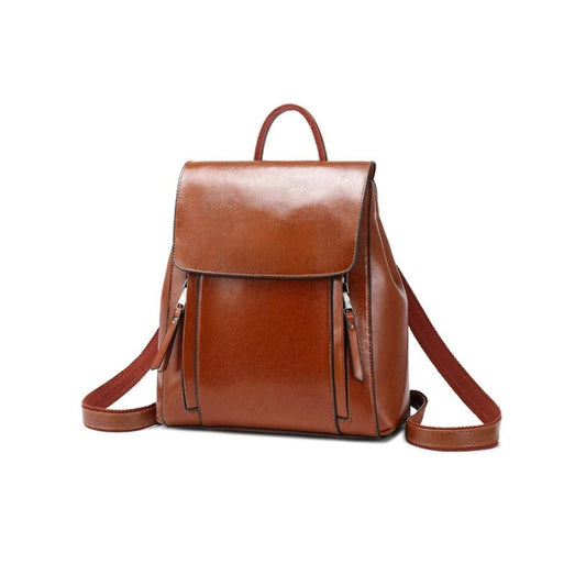 sac à dos en cuir femme - Caramel
