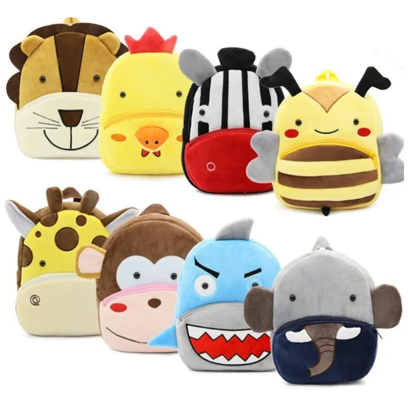 Sac à Dos Enfant 4 ans huit sacs alignés - Licorne violette - Papillon - Pingouin - Girafe - Elephant - Lapin - Licorne - Dinosaure - Lion - Abeille - Singe - Hérisson - Chat blanc - Chat noir - Hibou violet - Coccinelle - Requin - Panda - Mouton - Alpaga - Chat - Zèbre - Bélier - Chiot - Tigre - Chouette marron - Léopard - Poisson crocodile - Chien - Hippopotame - Renard - Raton laveur - Flamant Rose - Vache
