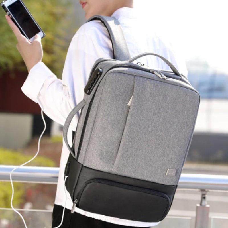 sac à dos pc portable antivol - Noir - Bleu - Gris
