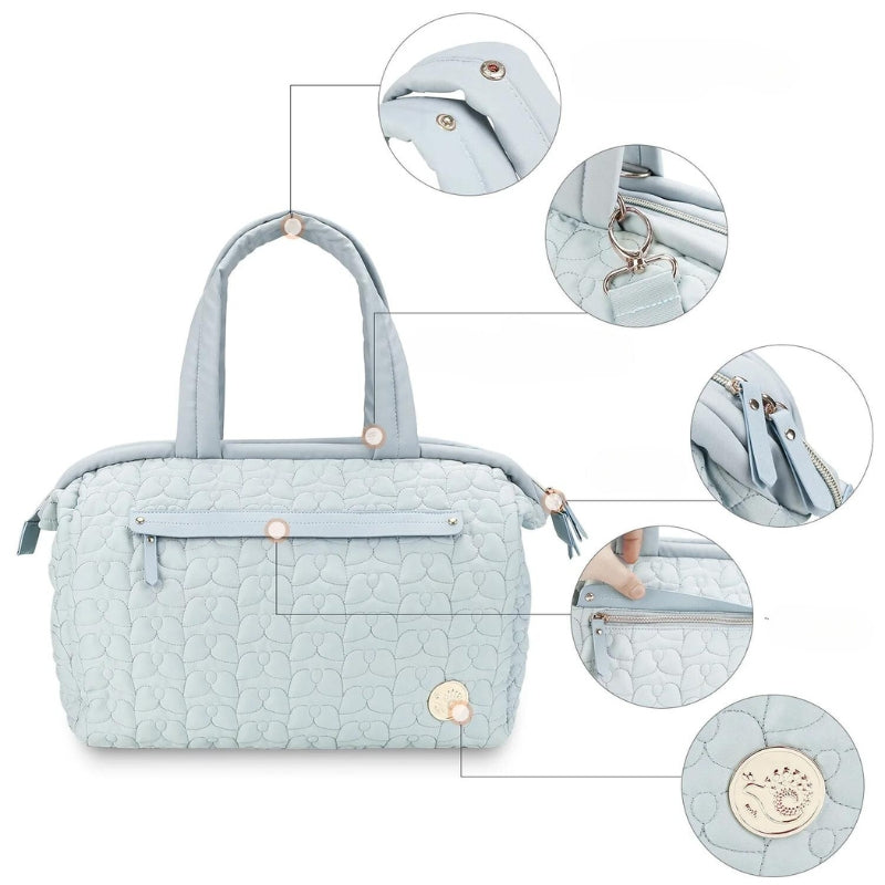 sac à langer bébé - Bleu ciel - Rose - Noir