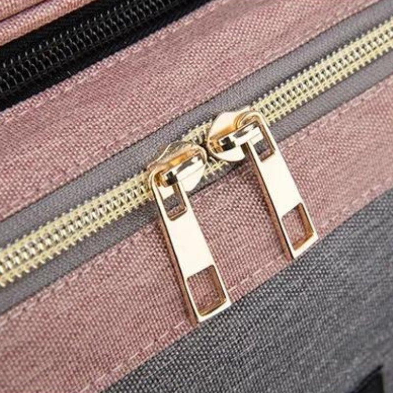 Sac à Langer Lit Bébé gros plan fermeture zippée - Noir - Bleu - Gris - Vert - Rose