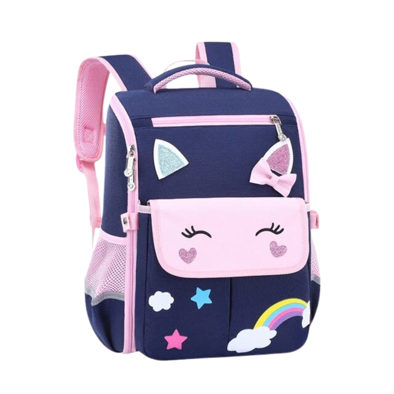 sac à roulettes - Bleu et Rose - Sans Roulettes