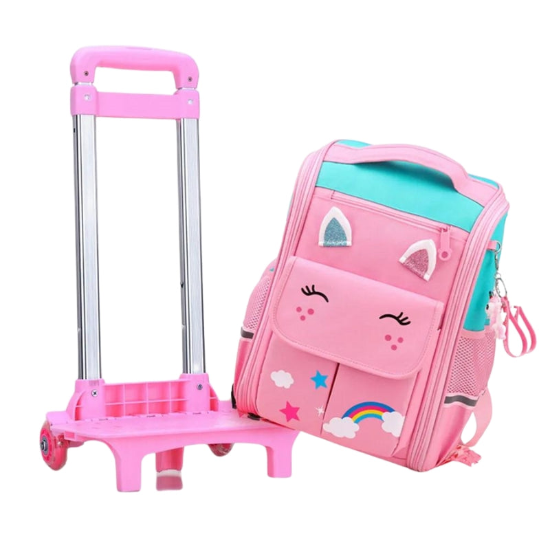 sac a roulette enfant fille - Bleu - Bleu et Rose - Rose - Rose et Violet - Rose et Bleu Ciel