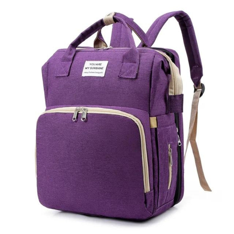 sac à langer ou sac à dos - Violet